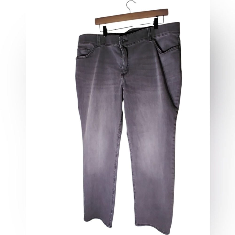 Lee plus womens gray regular fit straight leg jean 20W M